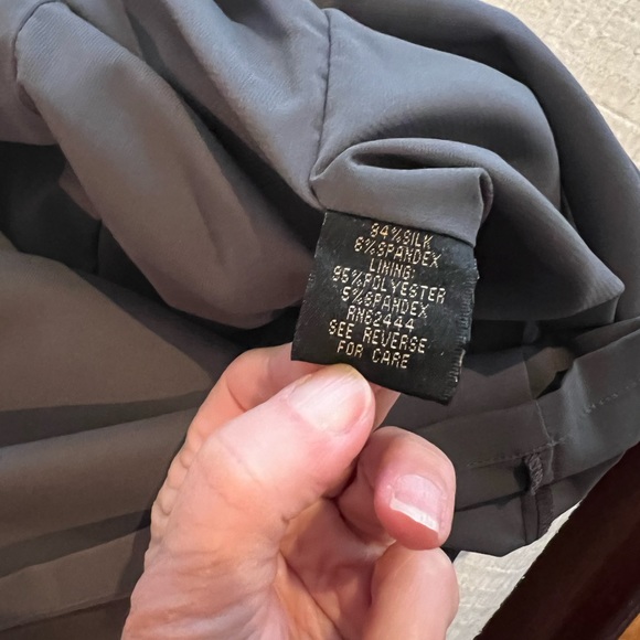 Nikole Miller charcoal grey silk cocktail dress - Picture 6 of 7